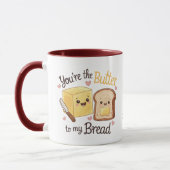 "Jij bent de boter van mijn brood" Custom Valentij Mok (Links)