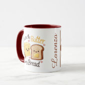 "Jij bent de boter van mijn brood" Custom Valentij Mok (Voorkant links)