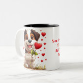 Jij bent de boter van mijn brood tweekleurige koffiemok (Voorkant links)