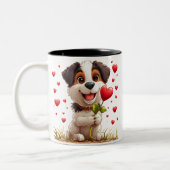 Jij bent de boter van mijn brood tweekleurige koffiemok (Links)