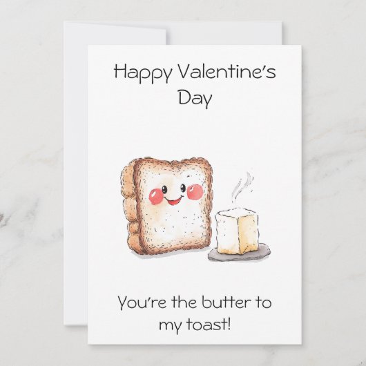 Jij bent de boter van mijn toast! – Valentijn Kaart (Voorkant)