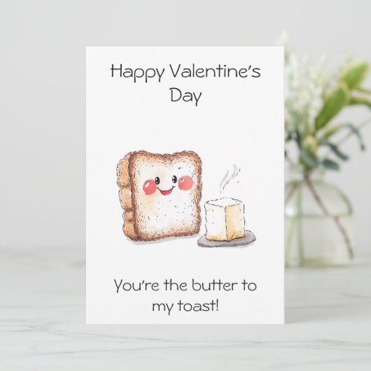 Jij bent de boter van mijn toast! – Valentijn Kaart (Staand voorkant)