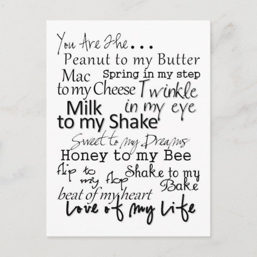 Jij bent de... Briefkaart (Voorkant)