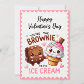 Jij bent de Brownie bij mijn Ijsje Valentijnsdag Feestdagenkaart (Voorkant)