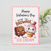Jij bent de Brownie bij mijn Ijsje Valentijnsdag Feestdagenkaart (Staand voorkant)