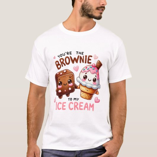 "Jij bent de Brownie van Mijn IJs" T-shirt (Voorkant)