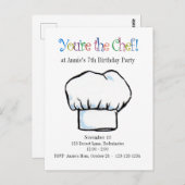 Jij bent de Chef Uitnodigingskaart Briefkaart (Voorkant / Achterkant)