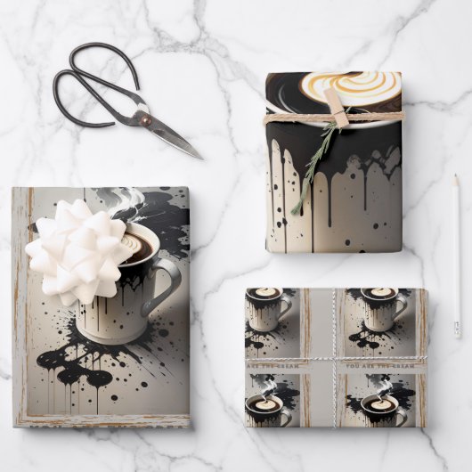 Jij bent de crème in mijn koffie inpakpapier vel (Voorkant)