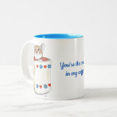 "Jij bent de crème in mijn koffie" Mok Muis (Voorkant links)