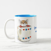 "Jij bent de crème in mijn koffie" Mok Muis (Links)