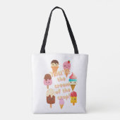 Jij bent de crème van het gewas ijs tote bag (Achterkant)