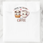 Jij bent de crème voor mijn koffie - sticker (Tas)