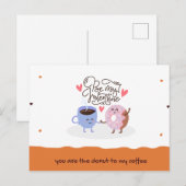 jij bent de donut van mijn koffie - Wees mijn Vale Feestdagenkaart (Voorkant / Achterkant)