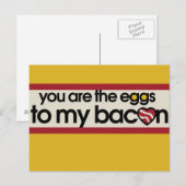 Jij bent de eitjes van mijn Bacon. Briefkaart (Voorkant / Achterkant)