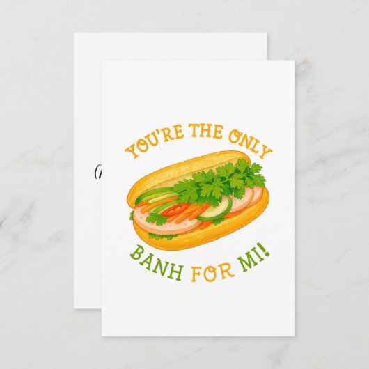 Jij bent de enige bank voor mij! bedankkaart (Voorkant / Achterkant)