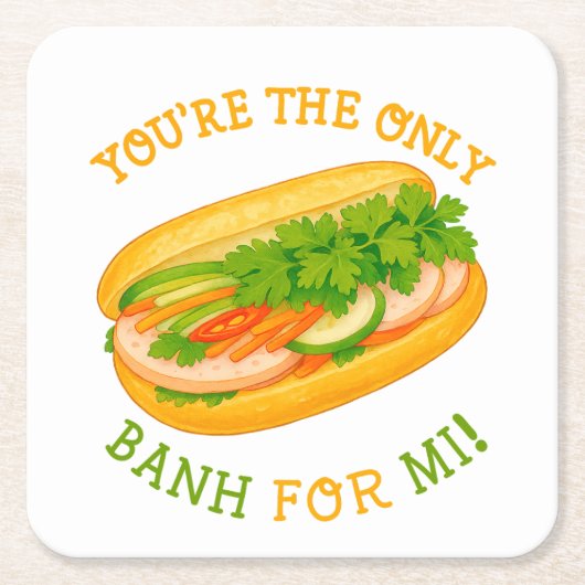 Jij bent de enige bank voor mij! kartonnen onderzetters (Voorkant)