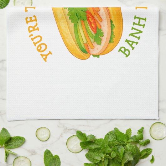 Jij bent de enige bank voor mij! theedoek (Gevouwen)