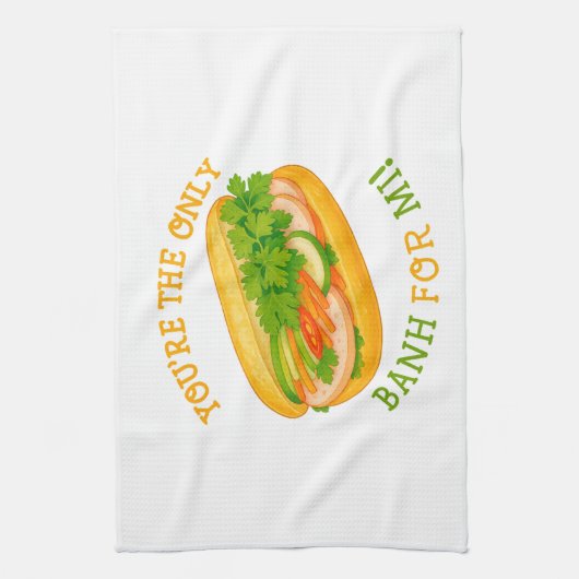 Jij bent de enige bank voor mij! theedoek (Verticaal)