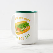 Jij bent de enige bank voor mij! tweekleurige koffiemok (Voorkant links)