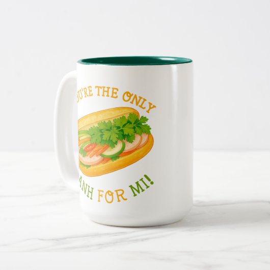 Jij bent de enige bank voor mij! tweekleurige koffiemok (Voorkant links)