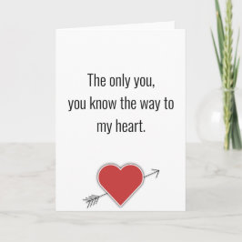 Jij bent de enige die de weg naar mijn hart kent.v feestdagen kaart
