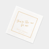 Jij bent de enige elegante bruiloft folie servetten (Links)