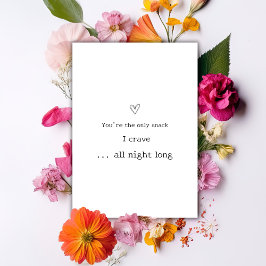 Jij bent de enige snacks Vuil humoristische Valent Feestdagenkaart