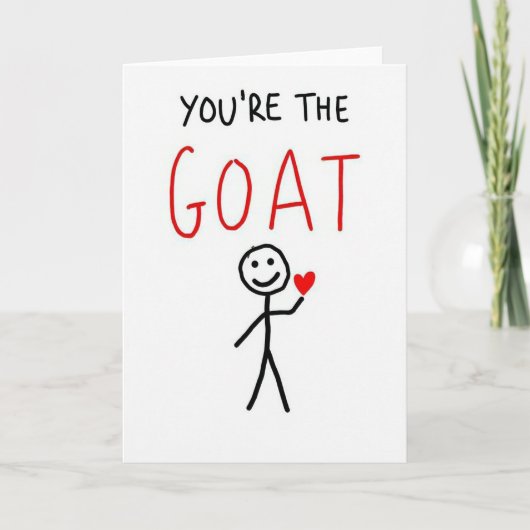 Jij Bent De Geit Liefdeskaart Kaart (Voorkant)