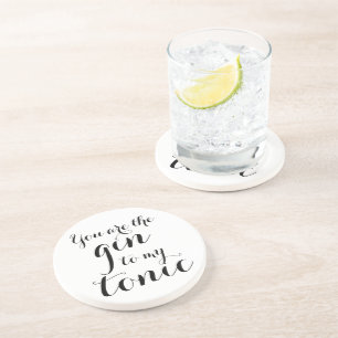 Jij bent de gin voor mijn tonic grappige zandsteen onderzetter