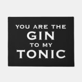 Jij bent de gin voor mijn tonic grappige zwarte de deurmat (Voorkant)
