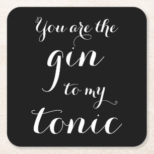 Jij bent de gin voor mijn tonic huwelijksfeest ond kartonnen onderzetters
