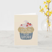 Jij bent de Glazuur op Mijn Cupcake Kaart (Gele Bloem)