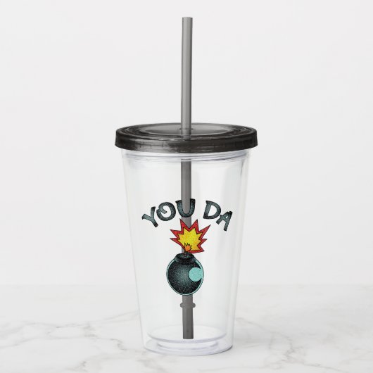 Jij Bent De Glitterbom Acryl Drinkbeker (Voorkant)