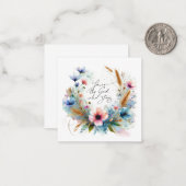 Jij bent de God die blijft, waterverf Bloemen Notitiekaartje (Voorkant / Achterkant in situ)
