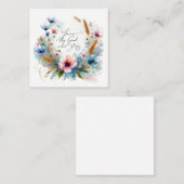 Jij bent de God die blijft, waterverf Bloemen Notitiekaartje (Voorkant / Achterkant)