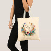 Jij bent de God die blijft, waterverf Bloemen Tote Bag (Voorkant (product))