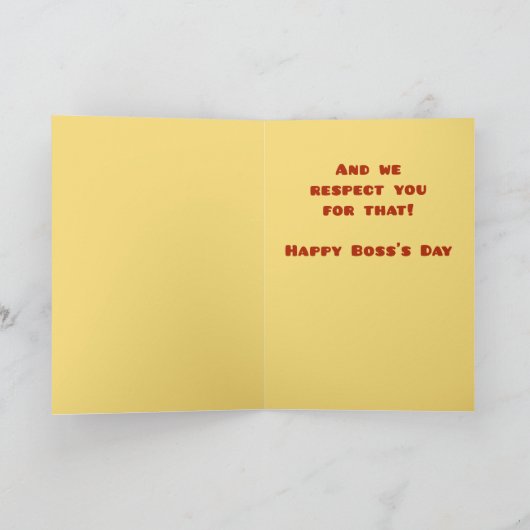 Jij bent de grote Cheese-Happy Boss Day Kaart (Binnen)