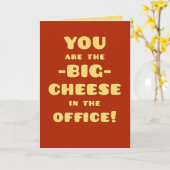 Jij bent de grote Cheese-Happy Boss Day Kaart (Gele Bloem)