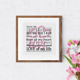 Jij bent de inspiratie. perfect poster