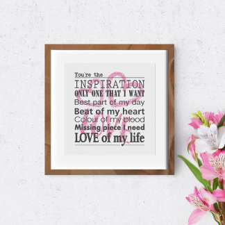 Jij bent de inspiratie. perfect poster