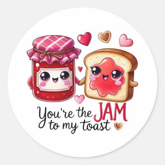 Jij bent de jam naar mijn toast - Stickers (Voorkant)