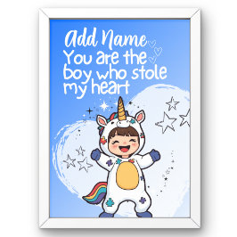 Jij bent de Jongen die mijn hart stal Autism poste Poster