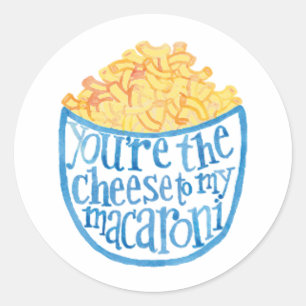 Jij bent de kaas van mijn macaroni ronde sticker