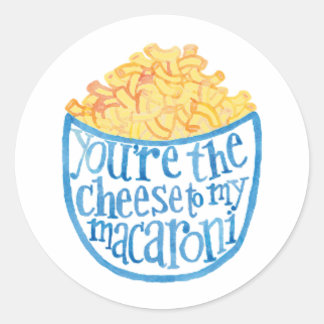 Jij bent de kaas van mijn macaroni ronde sticker