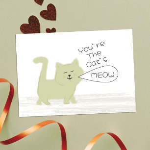 Jij bent de kat van de bovenste plank Mini Valenti Notitiekaartje