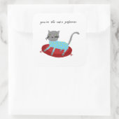 Jij bent de Kat's Pyjama Vierkante Sticker (Tas)
