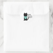Jij bent de Katten Pyjama Ronde Sticker (Tas)