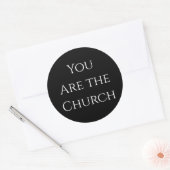 Jij bent de kerk ronde sticker (Envelop)