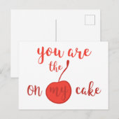 Jij bent de kerker op mijn taart | Romantische pri Briefkaart (Voorkant / Achterkant)