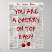 Jij bent de kers op de top  krant liefde poster (Voorkant)